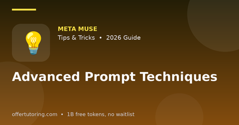 Advanced Prompt Techniques illustration – Meta Muse Tips & Tricks guide 2026