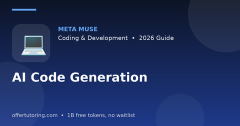 AI Code Generation illustration – Meta Muse Coding & Development guide 2026