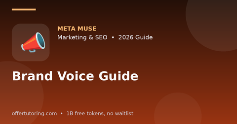 Brand Voice Guide illustration – Meta Muse Marketing & SEO guide 2026