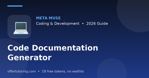 Code Documentation Generator illustration – Meta Muse Coding & Development guide 2026