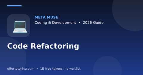 Code Refactoring illustration – Meta Muse Coding & Development guide 2026