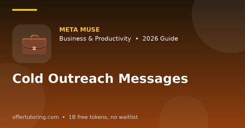 Cold Outreach Messages illustration – Meta Muse Business & Productivity guide 2026