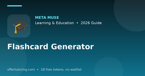 Flashcard Generator illustration – Meta Muse Learning & Education guide 2026