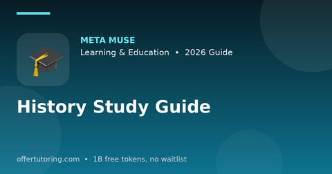 History Study Guide illustration – Meta Muse Learning & Education guide 2026