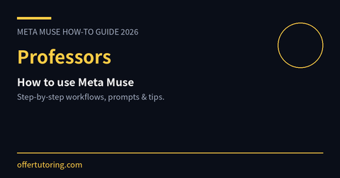 Professors using Meta Muse in 2026 - how-to guide