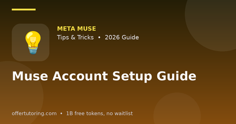 Muse Account Setup Guide illustration – Meta Muse Tips & Tricks guide 2026