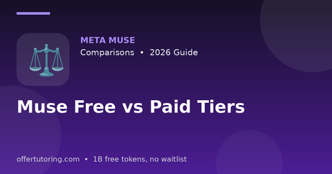 Muse Free vs Paid Tiers illustration – Meta Muse Comparisons guide 2026
