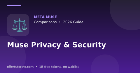 Muse Privacy & Security illustration – Meta Muse Comparisons guide 2026