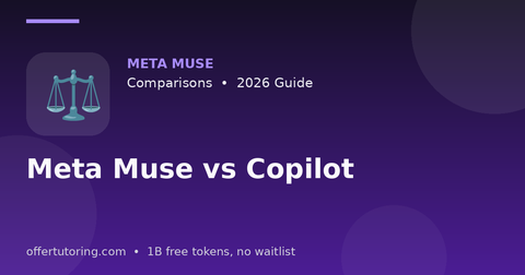 Meta Muse vs Copilot illustration – Meta Muse Comparisons guide 2026