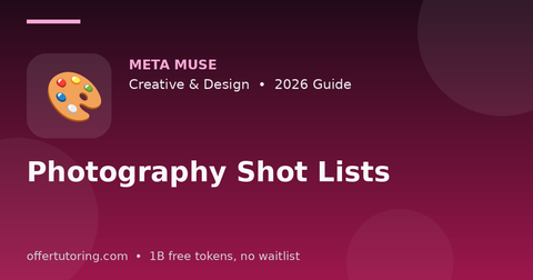Photography Shot Lists illustration – Meta Muse Creative & Design guide 2026