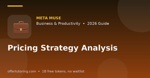 Pricing Strategy Analysis illustration – Meta Muse Business & Productivity guide 2026