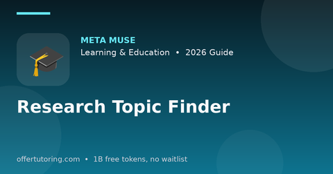 Research Topic Finder illustration – Meta Muse Learning & Education guide 2026