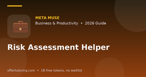 Risk Assessment Helper illustration – Meta Muse Business & Productivity guide 2026