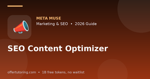 SEO Content Optimizer illustration – Meta Muse Marketing & SEO guide 2026