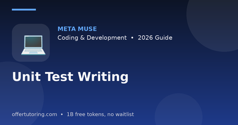 Unit Test Writing illustration – Meta Muse Coding & Development guide 2026