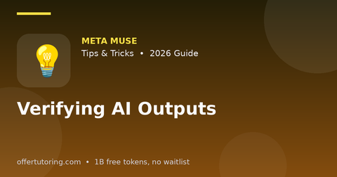 Verifying AI Outputs illustration – Meta Muse Tips & Tricks guide 2026