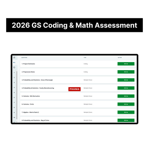 2026 Goldman Sachs Video Interview, Coding & Math Online Assessment Answers