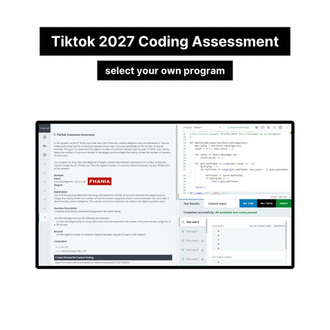 2027 TikTok Online Hackerrank Coding Assessment Tutorials