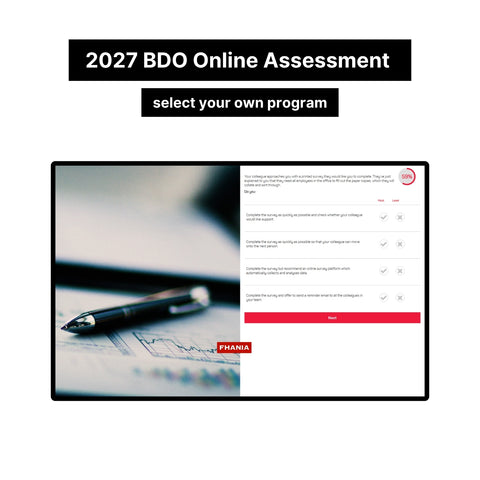 2027 BDO Interactive Assessment Online Assessment Exact Questions and Answers