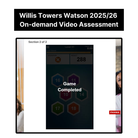 2026 Willis Towers Watson WTW On-demand Video Assessment Exact Questions and Answers