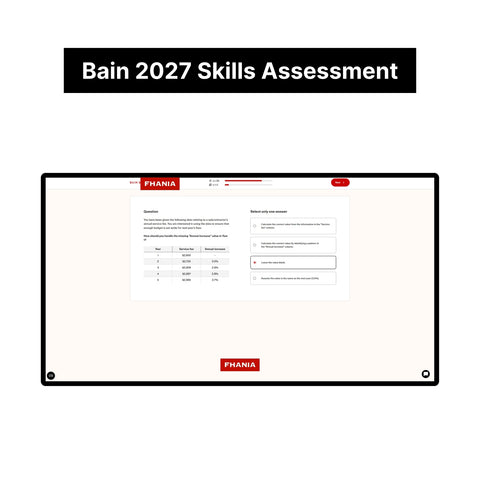 2027 Bain Online Assessment and Written Case Exact Questions and Answers
