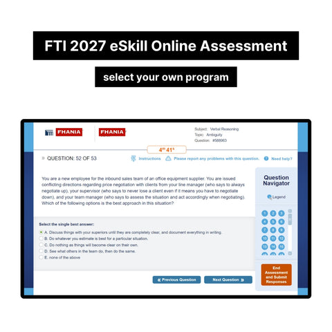 2027 FTI Consulting Pre-recorded Video Interview & Online Assessment Tutorials