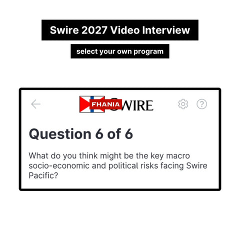 2027 Swire Group Video Interview and Online Assessment Exact Questions and Answers