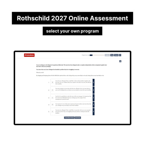 2027 Rothschild Blended Online Assessment Exact Questions and Answers