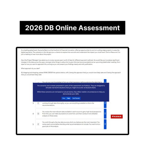 2026 Deutsche Bank Online Assessment Job Simulation Assessment Tutorials