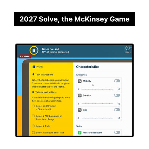 2027 McKinsey Solve Game, RedRock, Sea Wolf, Sustainable Futures Lab, Case Interview Interactive Simulations