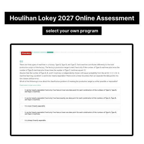 2027 Houlihan Lokey Online Assessment Exact Questions & Answers