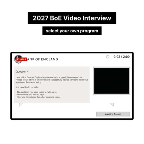 2027 Bank of England Situational Judgement Test and Video Interview and Answers