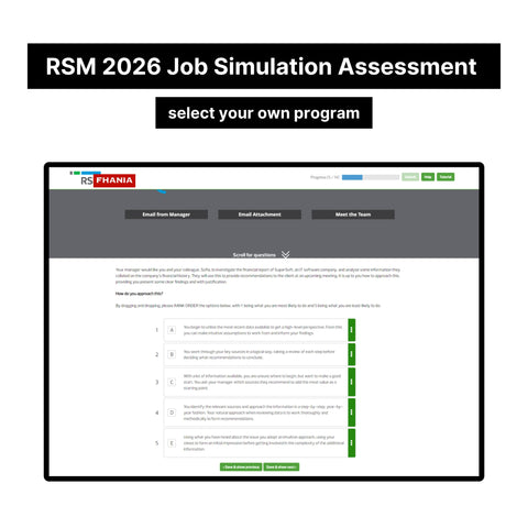 2026 RSM Online Situational Assessment and Job Simulation Assessment Tutorials