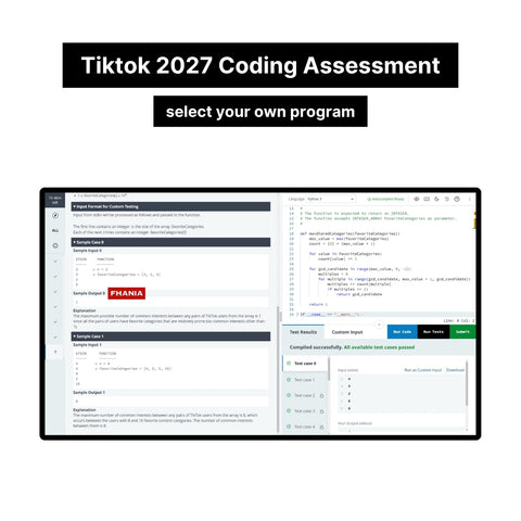 2027 TikTok Online Hackerrank Coding Assessment Tutorials