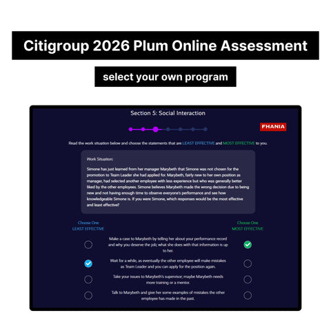 2026 Citigroup Online Assessment Plum Tutorials