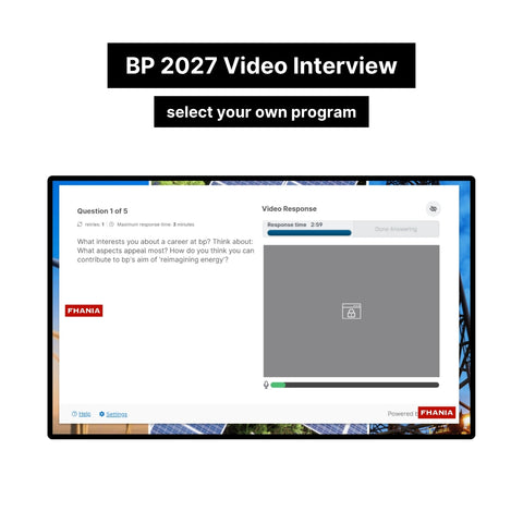 2027 BP Video Interview and Online Assessment Exact Questions and Answers