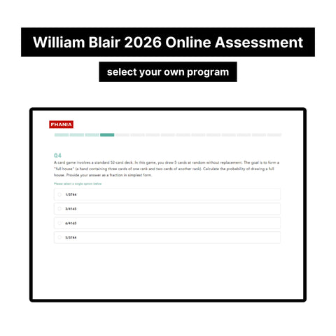 2026 William Blair Online Pre-recruiting Assessments Questions & Answers