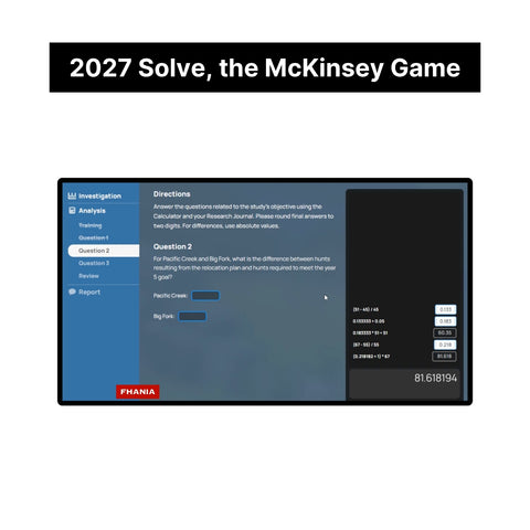 2027 McKinsey Solve Game, RedRock, Sea Wolf, Sustainable Futures Lab, Case Interview Interactive Simulations