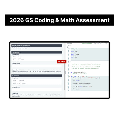 2026 Goldman Sachs Video Interview, Coding & Math Online Assessment Answers