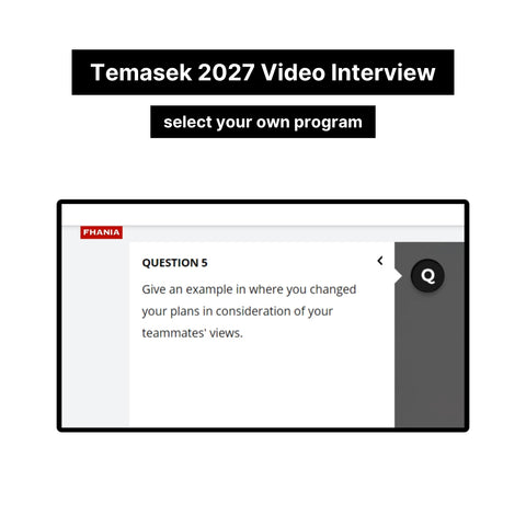 2027 Temasek Online Assessment & Video Interview Answers
