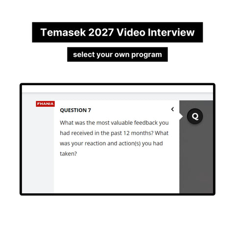 2027 Temasek Online Assessment & Video Interview Answers