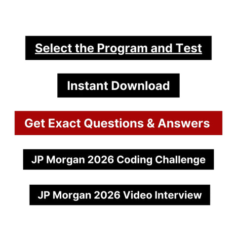 2026 JP Morgan Video Interview & Coding Challenge Exact Questions and Answers