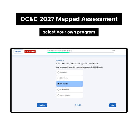 2027 OC&C Strategy Consultants Online Test Tutorials (One-Way Video Assessment and Mapped Test)