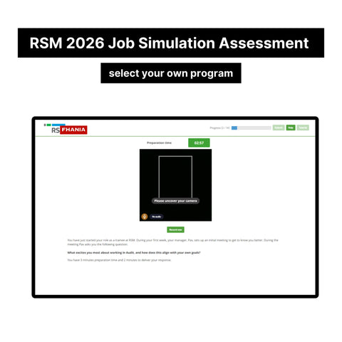2026 RSM Online Situational Assessment and Job Simulation Assessment Tutorials