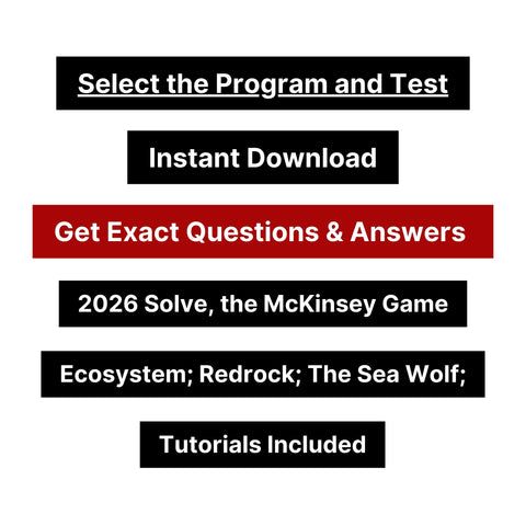 2026 McKinsey Solve Game, RedRock Study, Case Interview Interactive Simulations