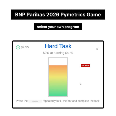 2027 BNP Paribas Online Test and Pymetrics Test Tutorials