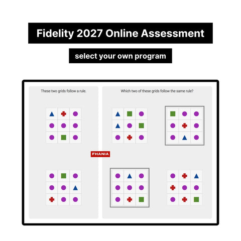 2027 Fidelity International Online Assessment Tutorials