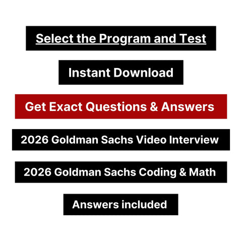 2026 Goldman Sachs Video Interview, Coding & Math Online Assessment Answers