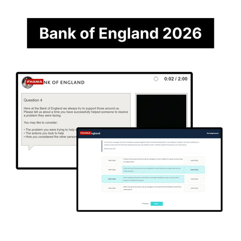 2026 Bank of England Situational Judgement Test and Video Interview and Answers