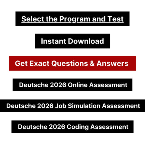 2026 Deutsche Bank Online Assessment Job Simulation Assessment Tutorials